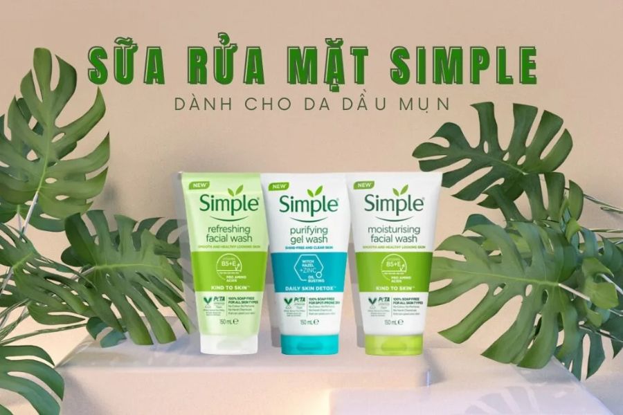 Sữa Rửa Mặt Cho Da Dầu Mụn Simple