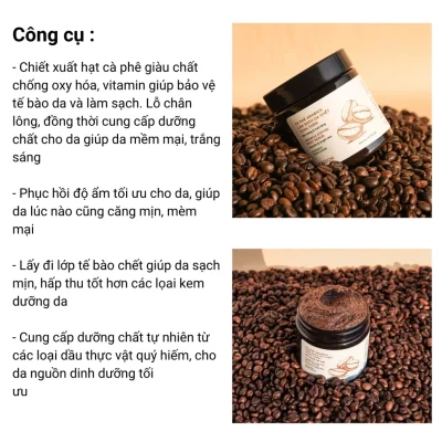 Tẩy tế bào chết body 200ml chiết xuất từ hạt cà phê Arabica Sunny Cosmetic