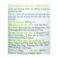 Gel Rửa Mặt SVR Sebiaclear Gel Moussant